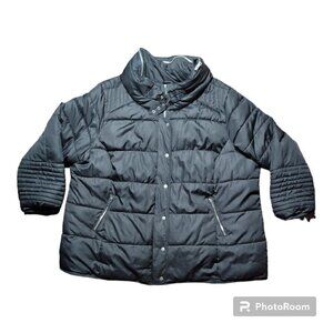 Ellos Black Puffer Jacket/Coat Plus Size 34/36 4X